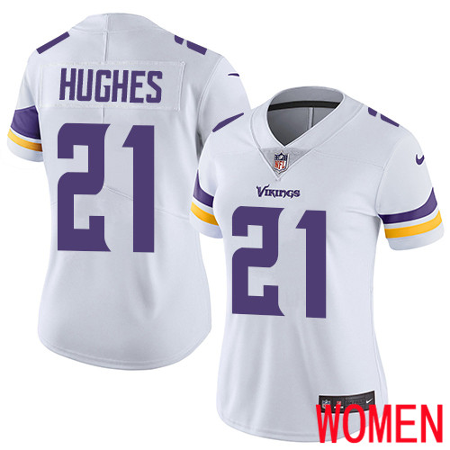 Minnesota Vikings 21 Limited Mike Hughes White Nike NFL Road Women Jersey Vapor Untouchable